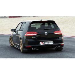 Накладки сплиттеры боковые на задний бампер Вар2 на Volkswagen Golf VII R